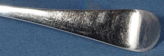 A large George III silver basting spoon, Length 12 ¾”/325mm Weight: 4.6oz/129grms
